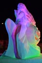 Breckenridge, Colorado, USA: Jan 28, 2018: Gold Winner Ã¢â¬â Ã¢â¬ÅSecretÃ¢â¬Â by Team Mongolia Night Snow Sculpture Competition 2018